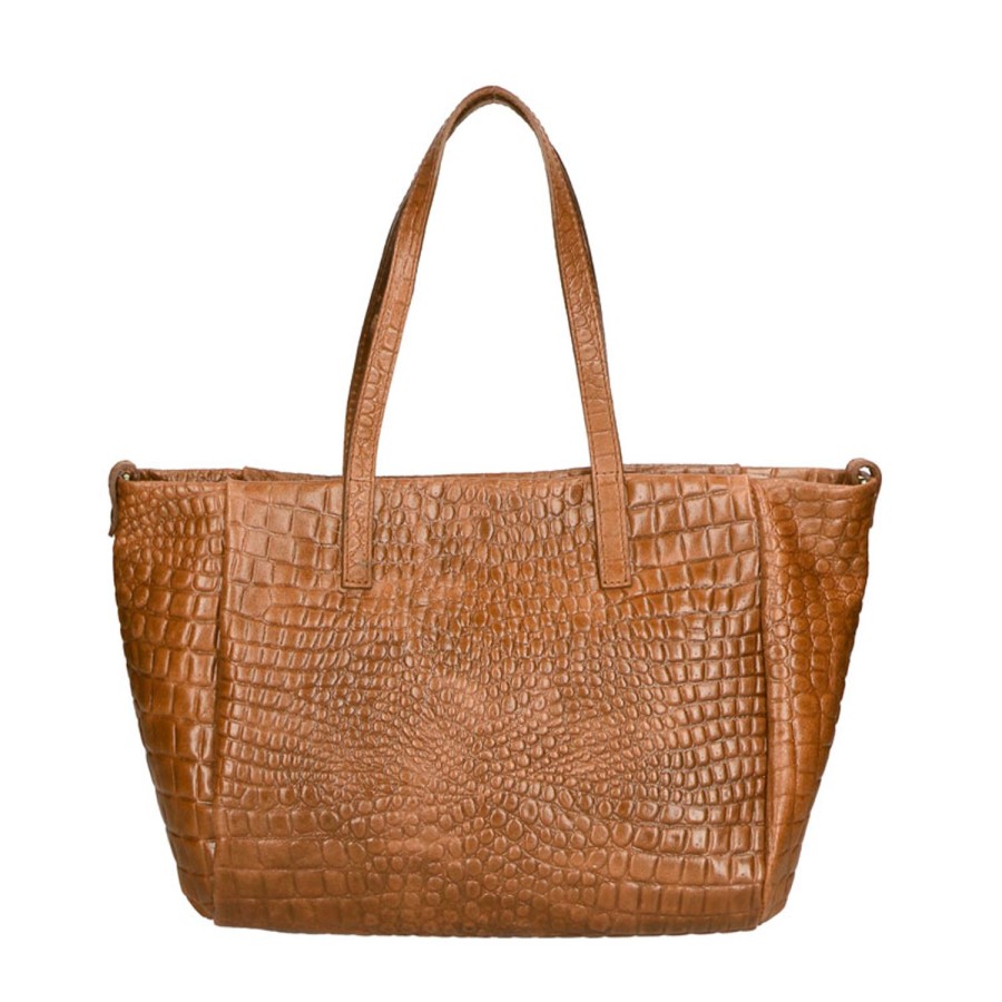 Borsa A Mano Chicca Borse | Borsa A Mano Da Donna Shopper In Pelle Stampa Cocco 6499.