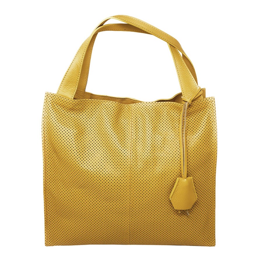 Borsa A Mano Chicca Borse | Borsa Shopper A Mano Da Donna Pelle Traforata K005