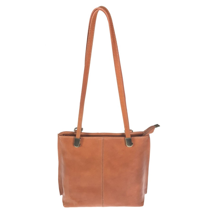 Borsa A Spalla Chicca Borse | Borsa A Spalla Da Donna In Vera Pelle Morbida Made In Italy 29X28X8 Cm G1355