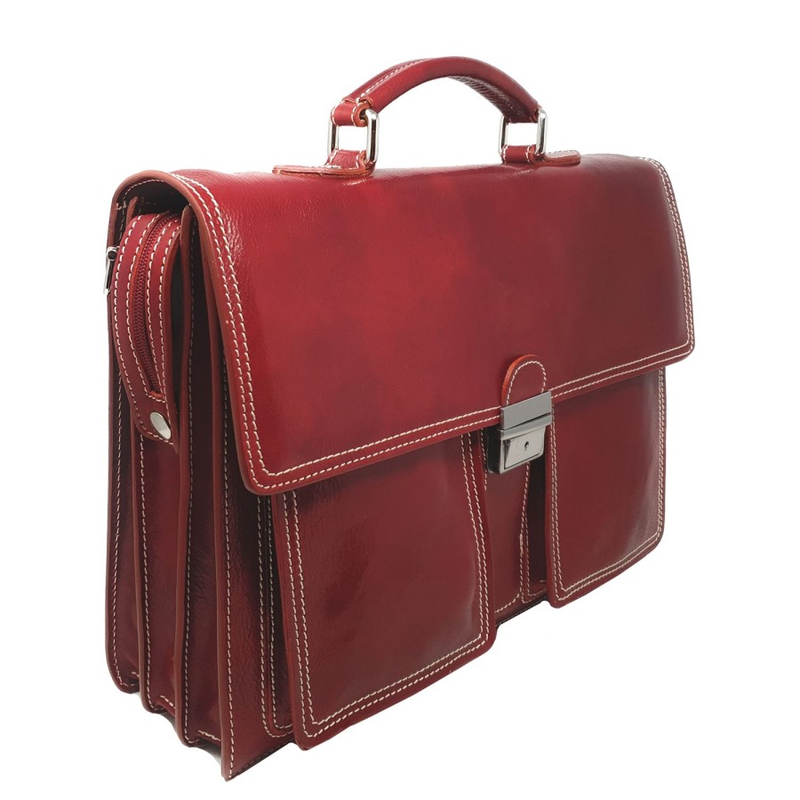 Borsa Da Uomo Chicca Borse | Borsa Da Lavoro Grande Ventiquattrore Portadocumenti Da Uomo Cartella In Pelle 43X30X11 Cm G1010