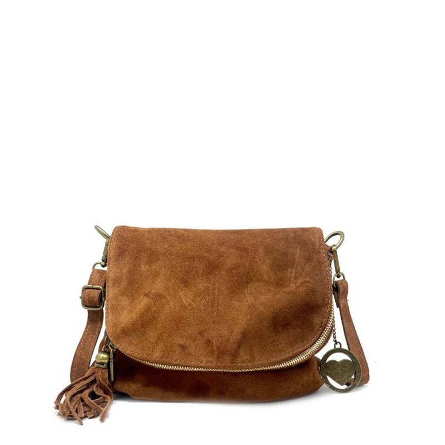 Borsa A Mano Chicca Borse | Borsa Clutch A Spalla Da Donna In Pelle Scamosciata 80057.