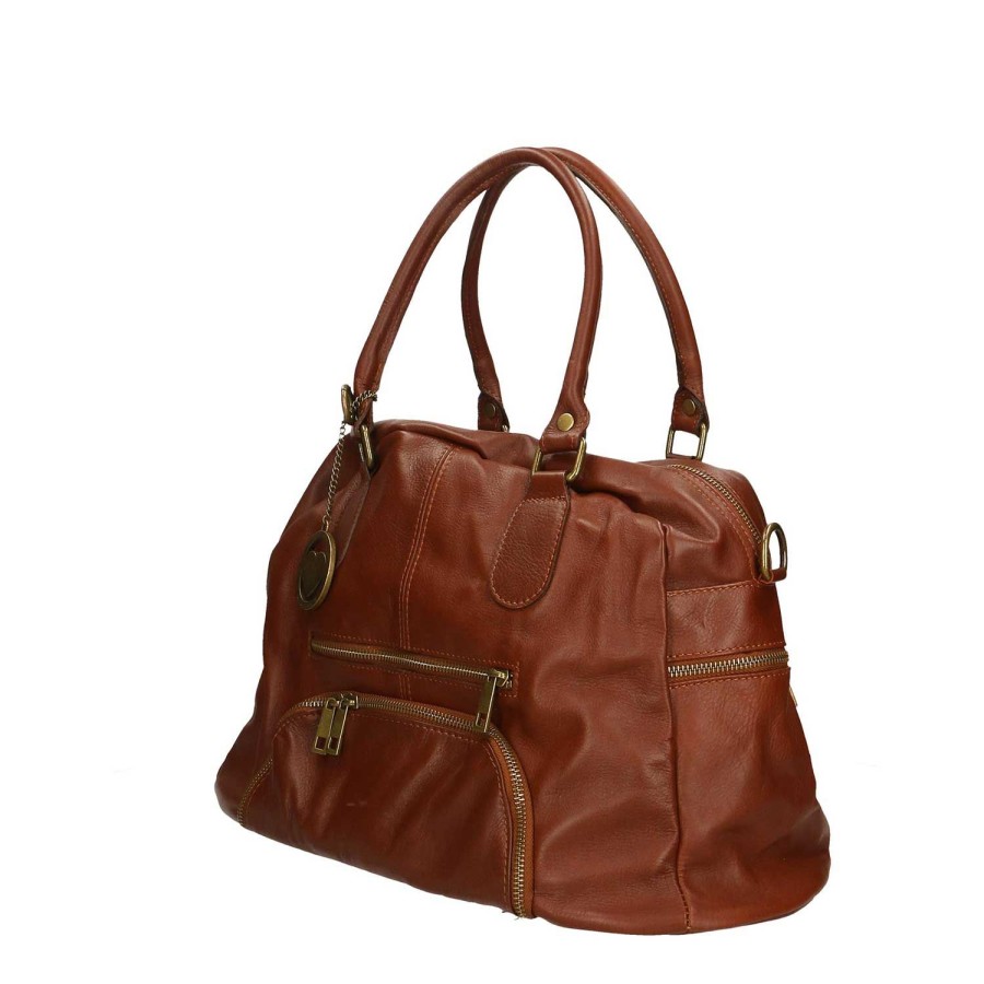 Borsa A Mano Chicca Borse | Borsa Bauletto Grande A Mano Da Donna In Pelle 47X29X21 Cm 6174