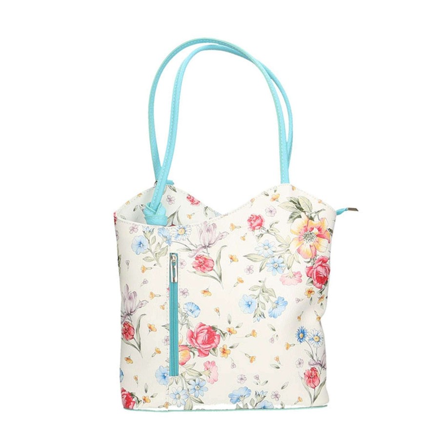 Borsa A Spalla Chicca Borse | Borsa A Spalla Da Donna Fantasia Floreale In Pelle 27X30X9 Cm 80056