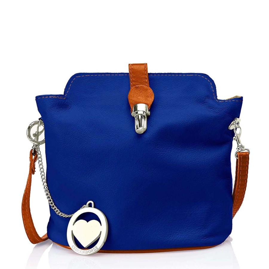 Borsa A Spalla Chicca Borse | Borsa A Spalla Da Donna In Vera Pelle. Made In Italy. 21X20X10 Cm 3322.