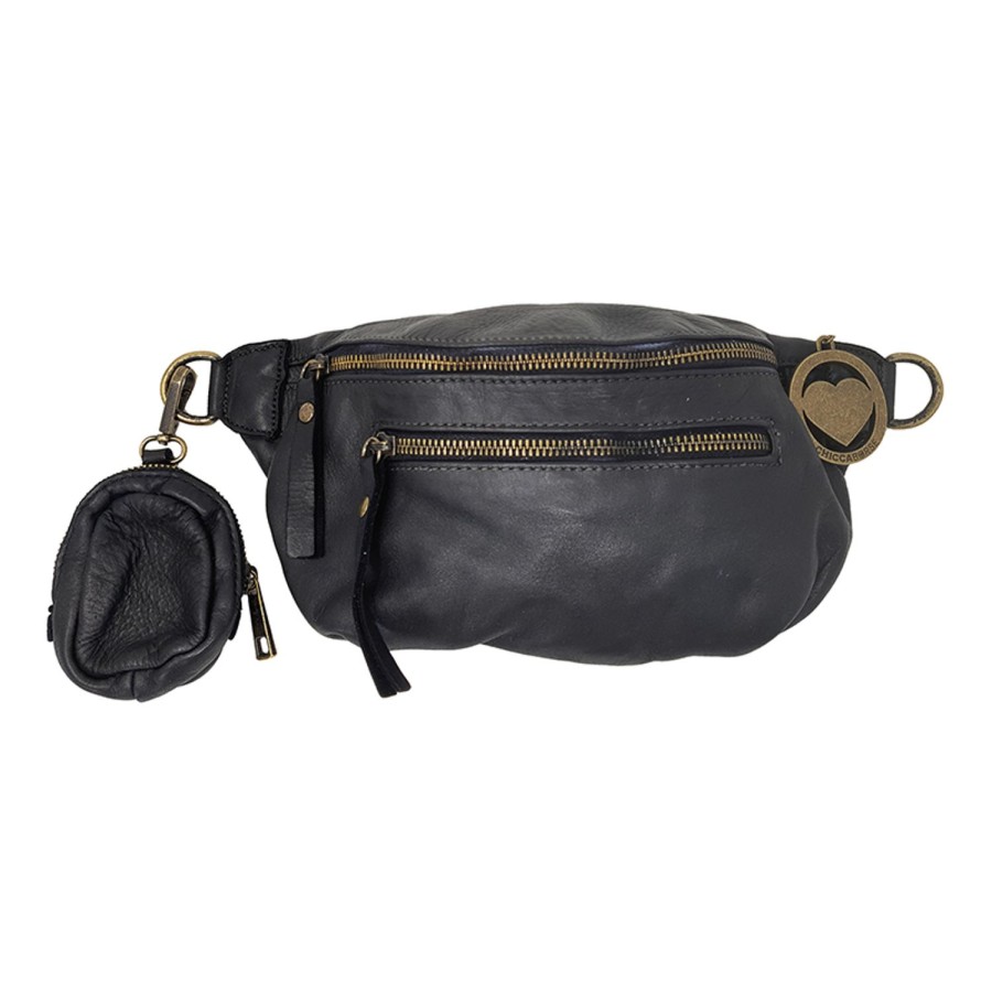 Accessori Chicca Borse | Marsupio Piccolo Unisex In Pelle Morbida Stile Vintage Indossabile A Tracolla 24X12X8 Cm K014