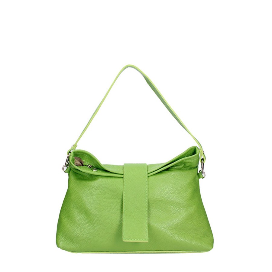 Borsa A Mano Chicca Borse | Borsa Grande A Spalla In Pelle Con Fascia Centrale 7158.