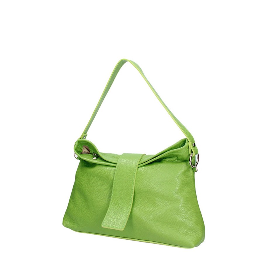 Borsa A Mano Chicca Borse | Borsa Grande A Spalla In Pelle Con Fascia Centrale 7158.